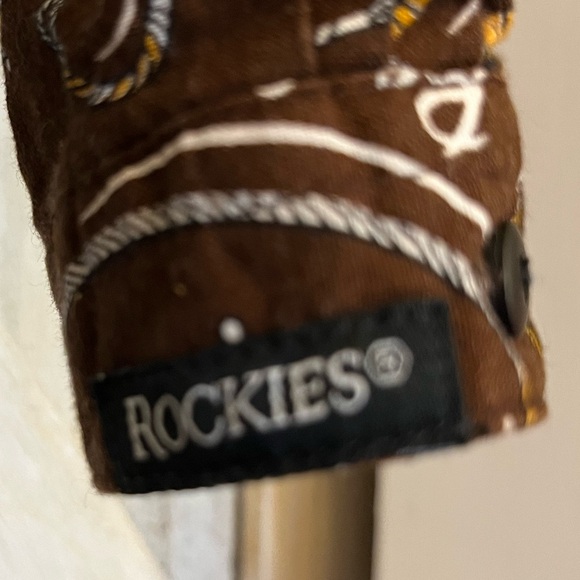 Rockies Ladies Brown Lasso Retro Cowgirl Button-Up Long Sleeve Blouse Size Small - Picture 6 of 10